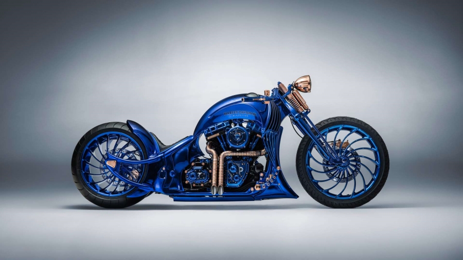 harley davidson butcherer blue