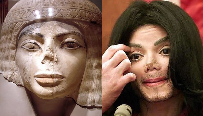 hidung michael jackson dan artifak mesir kuno hampir sama