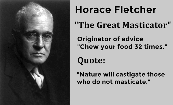 horace fletcher diet fletcherism teknik menguruskan badan ekstrem