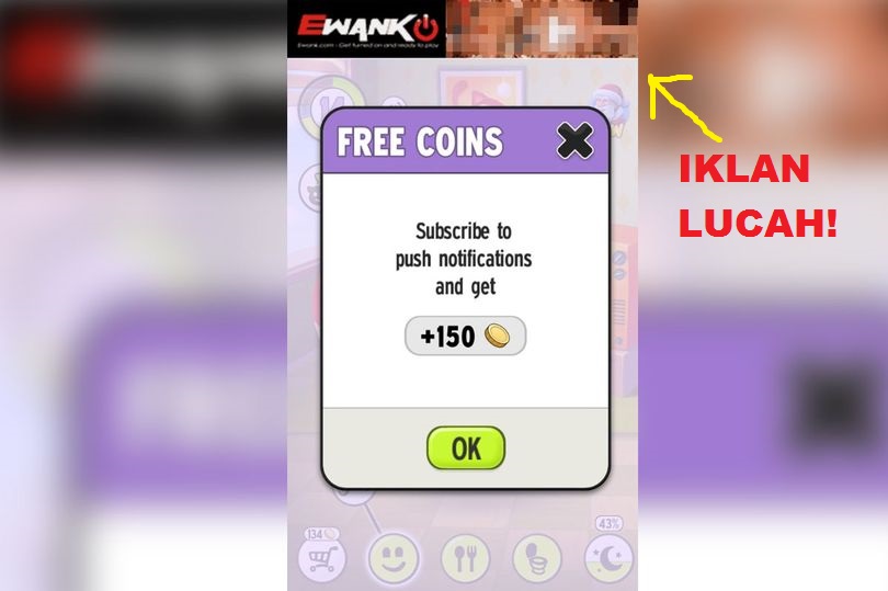 iklan lucah dalam aplikasi game kanak kanak 570