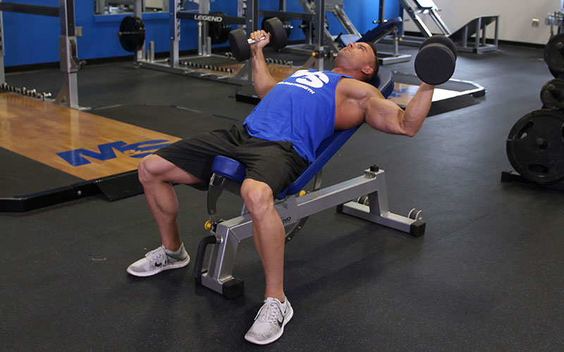 incline dumbbell flyes