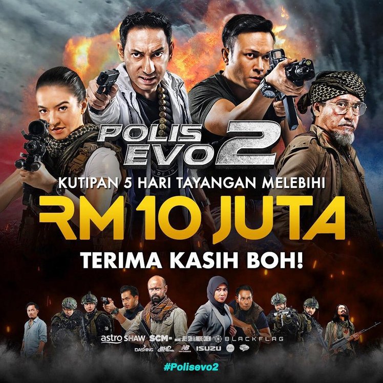 ini kutipan luar biasa polis evo 2 selepas 5 hari tayangan 2