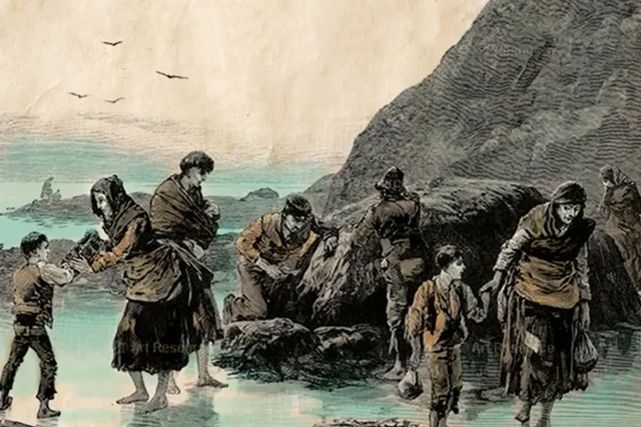 ireland zaman kebuluran ilustrasi