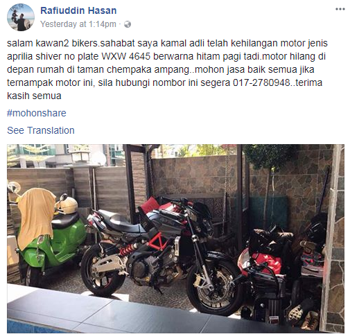 kamal adli terima dugaan aprilia shiver hilang 2