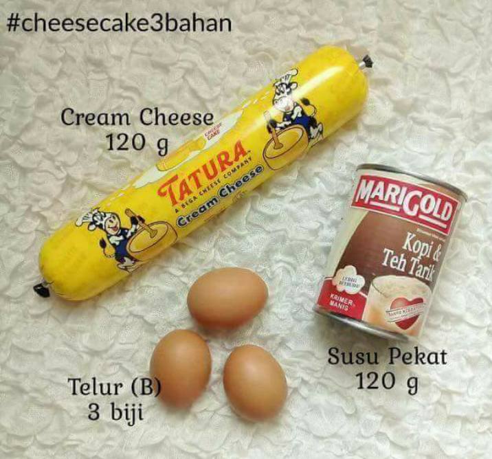 kek cheese 3 bahan 1