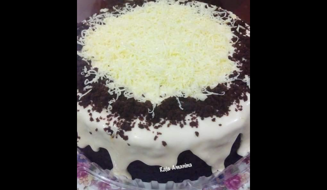 kek coklat moist cheese leleh