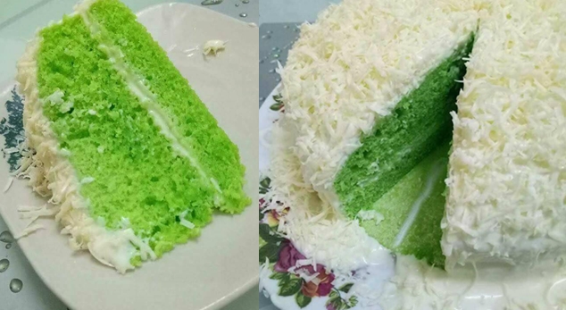 kek kukus pandan