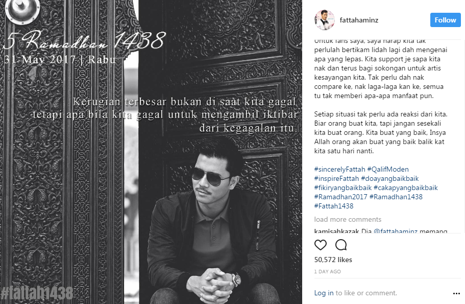 kenyataan fattah amin selepas disindir neelofa tak hadir ke meletop 2