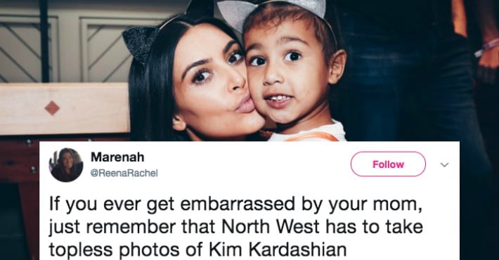 kim kardashian selfie anak topless