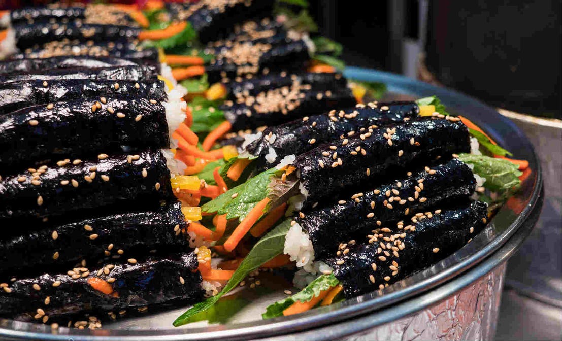 kimbap sayur di korea selatan