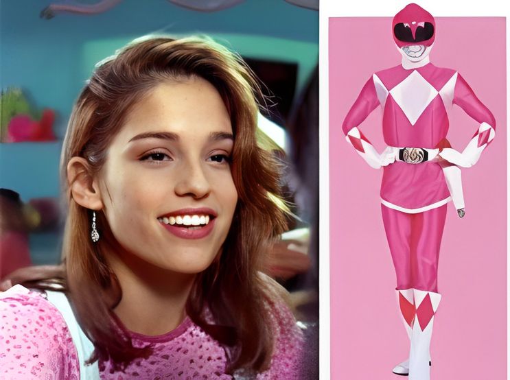 kimberly power rangers pink merah jambu