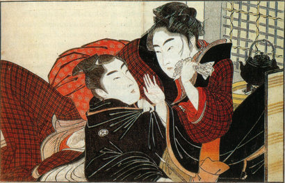 kitagawa utamaro lukisan bishonen chigo