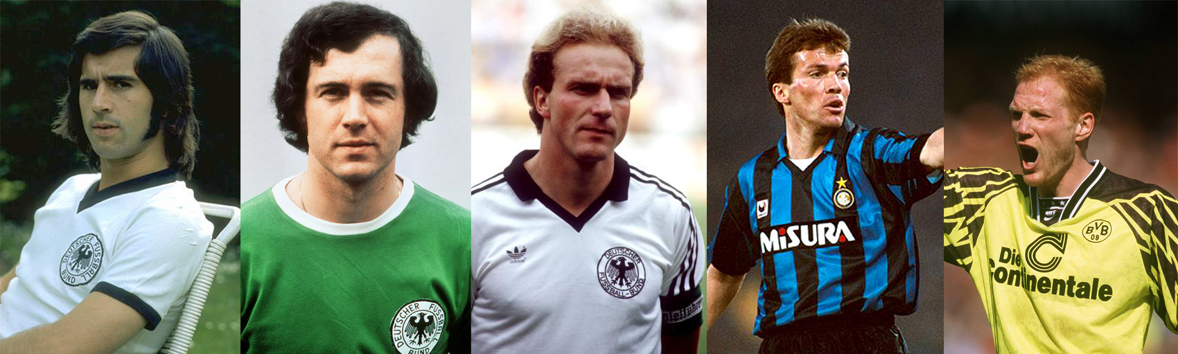 l to r gerd muller franz beckenbauer karl henz