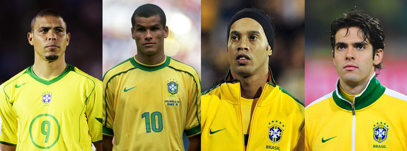 l to r ronaldo rivaldo ronaldinho and kaka