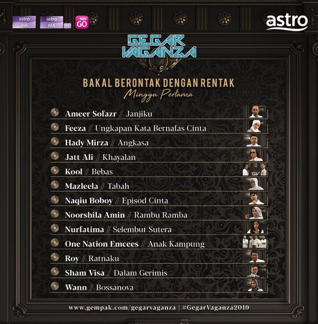 lagu konsert pertama gegar vaganza 2019 724