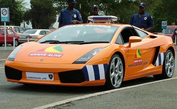 lamborghini gallardo polis afrika selatan