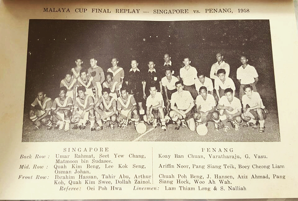 malaya cup 1958 singapura vs penang