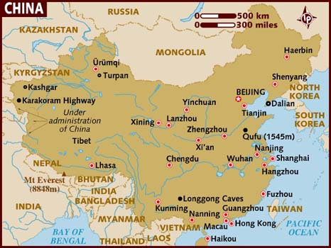 map of china