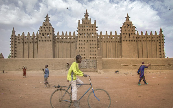 masjid djenne mali tanah liat afrika