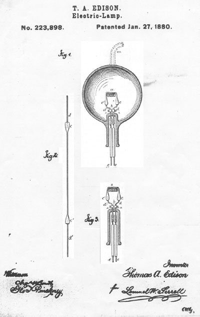 mentol lampu yang dipatenkan thomas edison