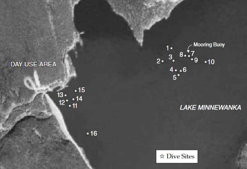 minnewanka bandar ditinggalkan dalam air