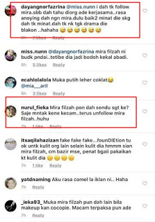 mira filzah dikecam