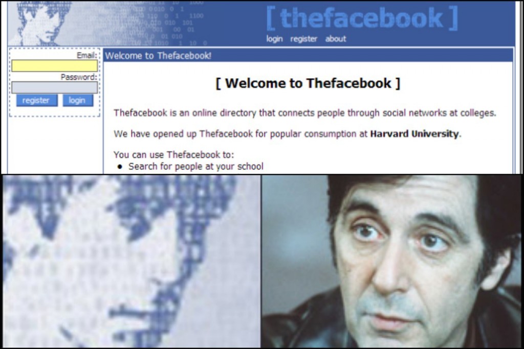 muka al pacino pada homepage asal facebook