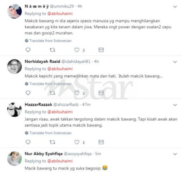 nabila huda tak faham maksud makcik bawang