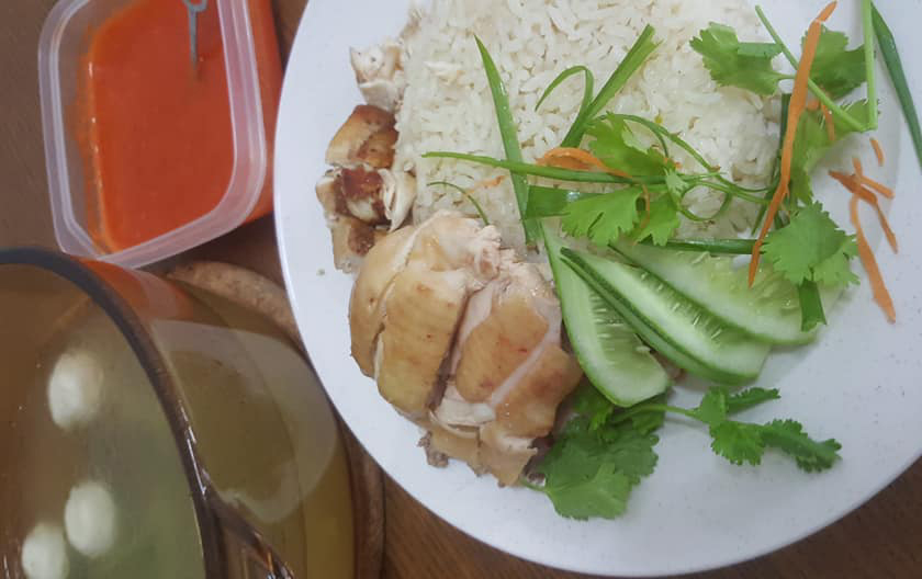 nasi ayam hainan ala cina yang sudah siap 65