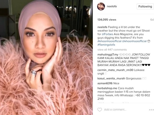 neelofa muncul dalam forbes 1