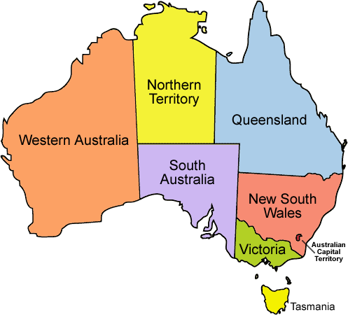 negeri di australia