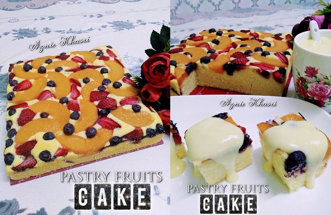 pastry fruit cake