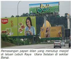 pemandangan terlindung akibat iklan