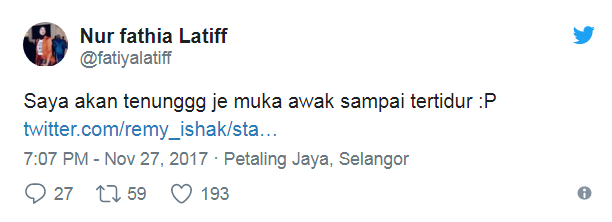 peminat terkedu baca tweet luahan fathia latiff kepada remy ishak 3