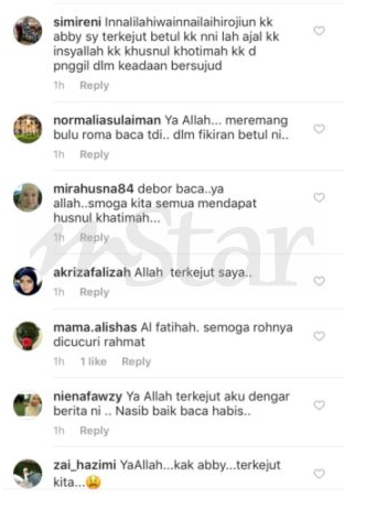 peminat terkejut abby abadi umum meninggal dunia 2