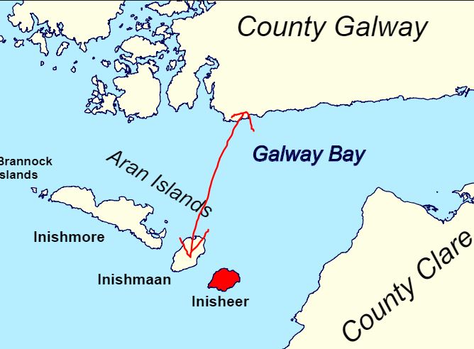 penerbangan dari connemara ke inishmaan ke 5 paling pendek di dunia