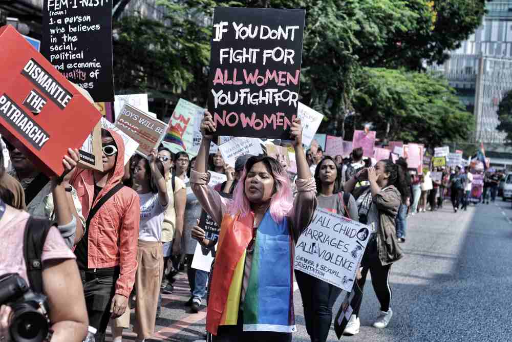 perhimpunan women s march untuk lgbt