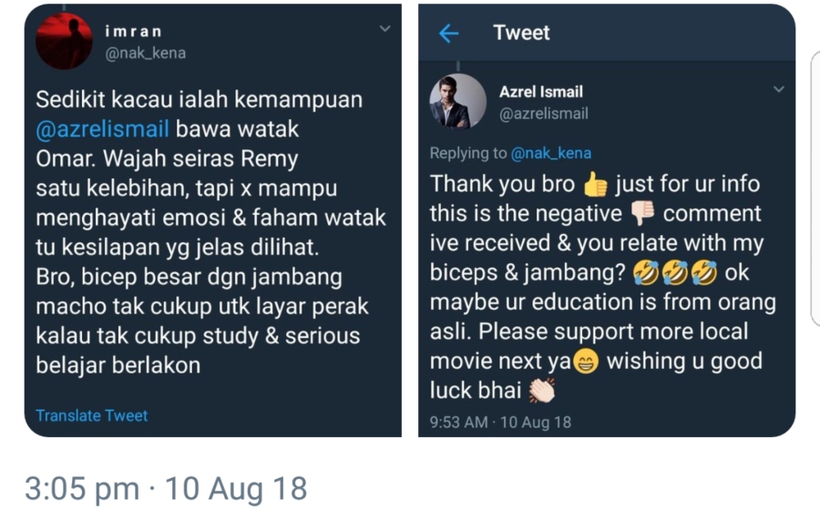 perkecilkan pendidikan orang asli dan gelar peminat sampah ini kenyatan terkini azrel ismail 2