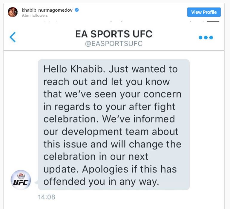 permohonan maaf dari ea sports kepada khabib