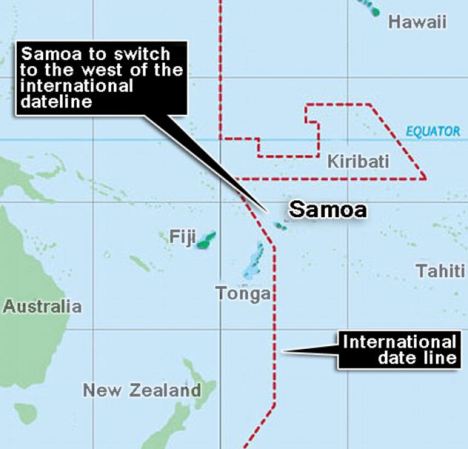 perubahan zon waktu samoa