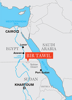 peta bir tawil sudan mesir tanah bebas tidak dituntut