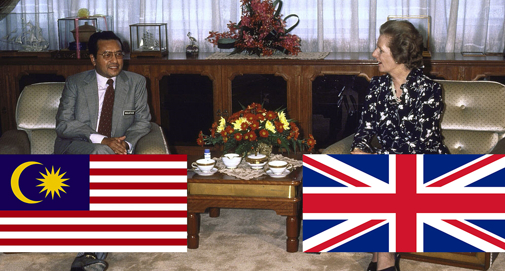 pm malaysia tun dr mahathir bertemu margaret thatcher pm uk