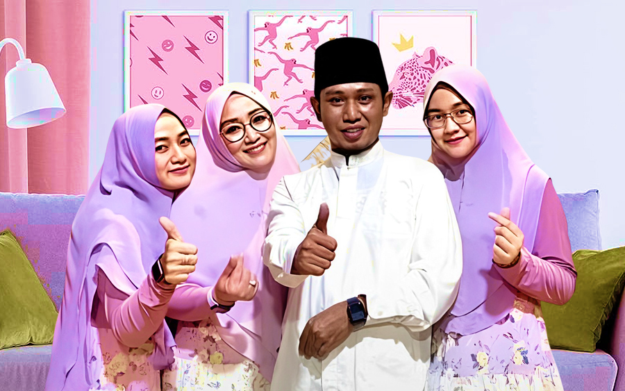 poligami lelaki beristeri 3 isteri ramai