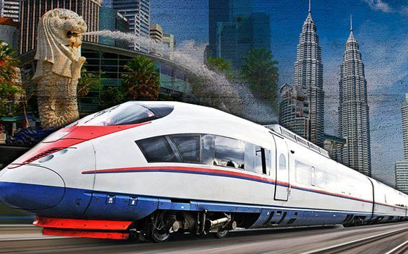 projek mega kereta api laju dari kuala lumpur ke singapura