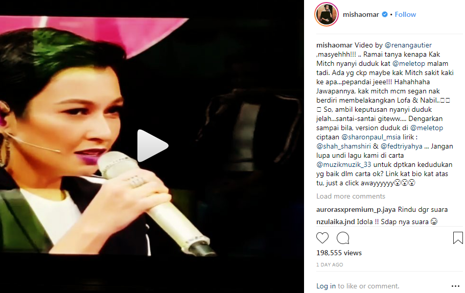 punca sebenar misha omar menyanyi sambil duduk di meletop hingga kakaknya bengang 2