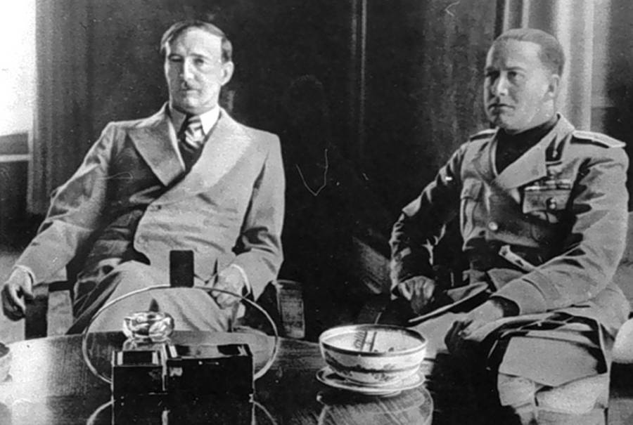 raja zog i dan benito mussolini