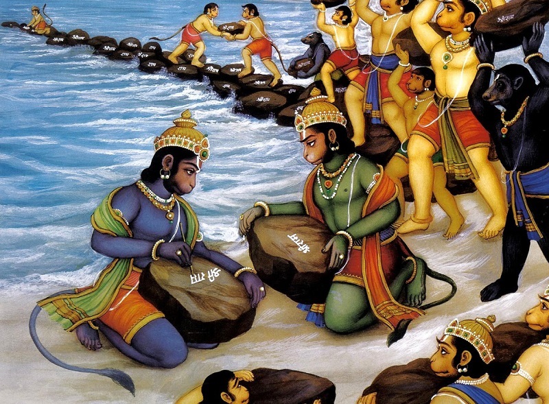 ram setu bridge ilustrasi binaan