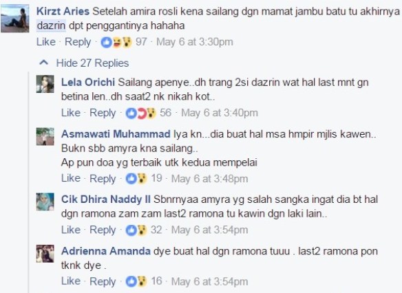 ramona zamzam nafi punca perpisahan dazrin dan amyra rosli 1