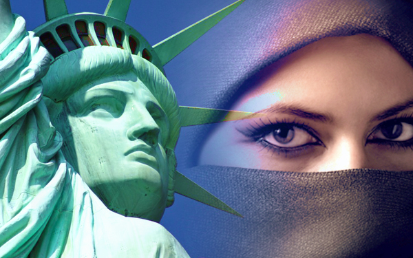 rekaan asal statue of liberty wanita berhijab 850