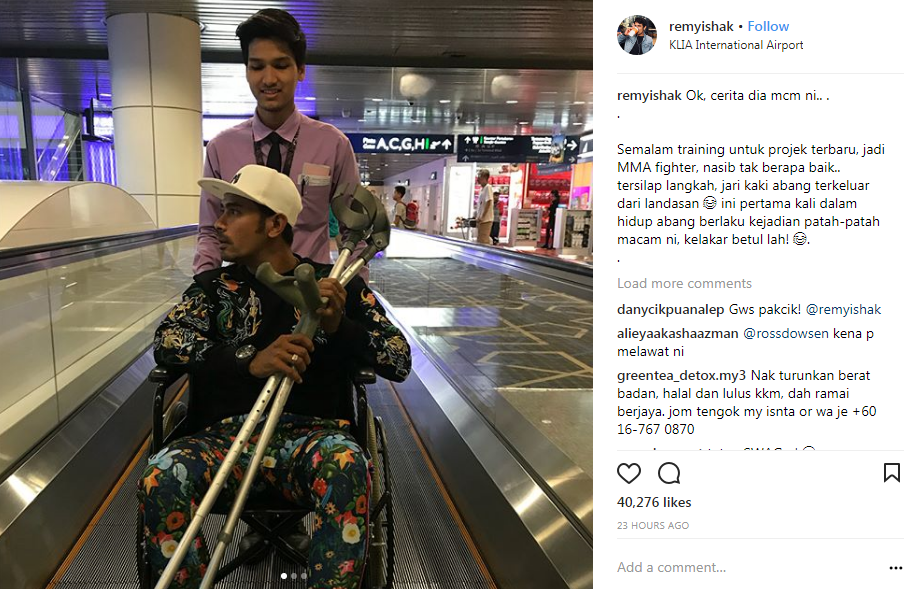 remy ishak patah jari kaki 2